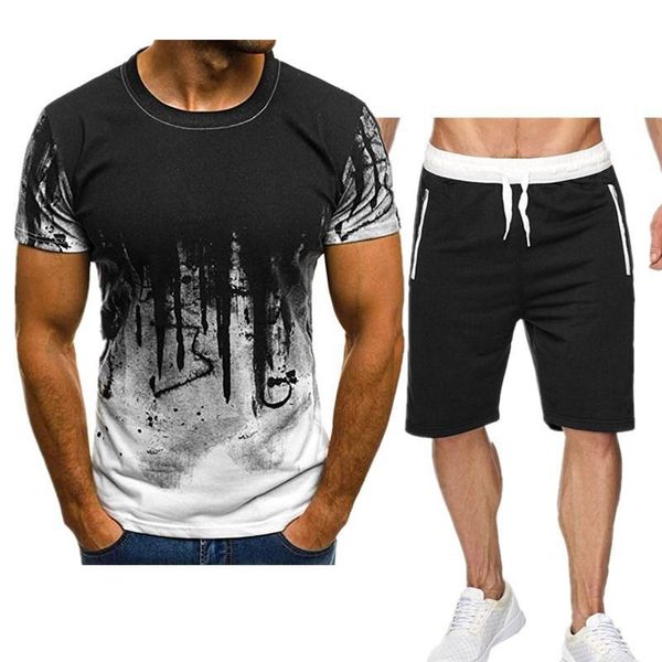 men's tracksuits 2021 style trendy brand t-shirt casual sports suit shorts short-sleeved trend, Gray
men's tracksuits 2021 style trendy brand t-shirt casual sports suit shorts short-sleeved trend, Gray