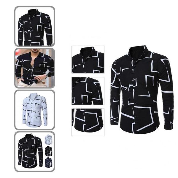 men's casual shirts men shirt lapel skin-friendly leisure autumn for going out, White;black
men's casual shirts men shirt lapel skin-friendly leisure autumn for going out, White;black
