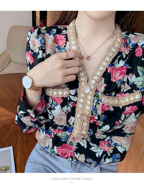 dresses vintage flower women long sleeve blouse 2021 arrivals spring summer shirt chic fashion v neck blusas office lady outwear, Black;gray
dresses vintage flower women long sleeve blouse 2021 arrivals spring summer shirt chic fashion v neck blusas office lady outwear, Black;gray