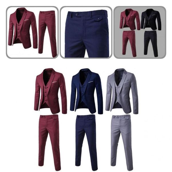 men's suits & blazers formal suit regular sleeve outfit korean style single-breasted vest coat zipper closure trousers men for banquet, White;black
men's suits & blazers formal suit regular sleeve outfit korean style single-breasted vest coat zipper closure trousers men for banquet, White;black