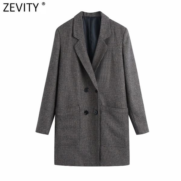 zevity women vintage houndstooth plaid long blazer coat office lady double breasted casual chic outwear suit ct642 210419, White;black
zevity women vintage houndstooth plaid long blazer coat office lady double breasted casual chic outwear suit ct642 210419, White;black