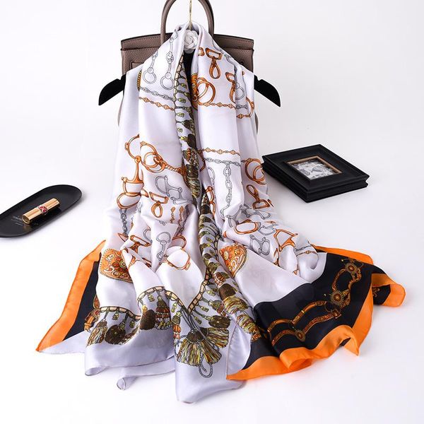 scarves 2021 print silk scarf lady 180x90cm bandana beach towel summer foulard neck korean designer shawl and wrpas, Blue;gray
scarves 2021 print silk scarf lady 180x90cm bandana beach towel summer foulard neck korean designer shawl and wrpas, Blue;gray