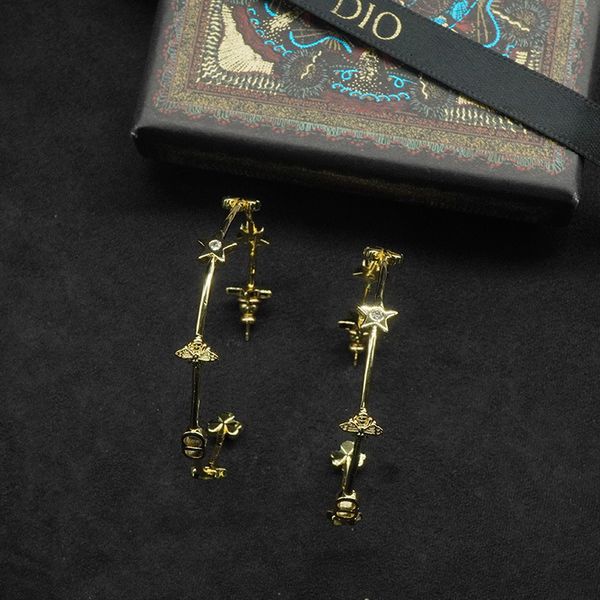 designer jewelry fashion ring bee star clover women's live broadcast with payment for money earrings, Silver
designer jewelry fashion ring bee star clover women's live broadcast with payment for money earrings, Silver