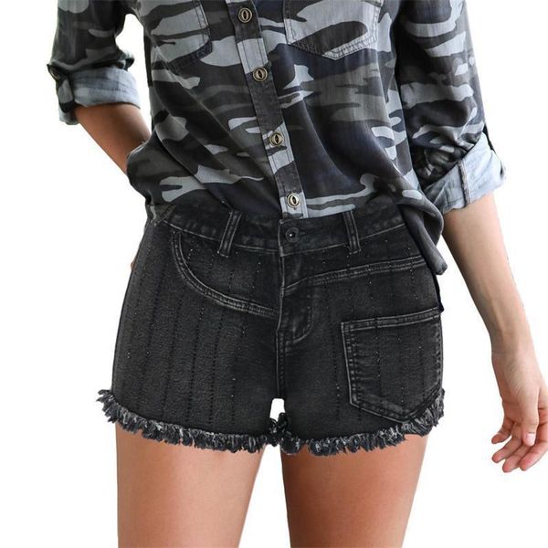 summer women black fringed denim shorts fashion elastic slim jeans skinny drop women's, White;black
summer women black fringed denim shorts fashion elastic slim jeans skinny drop women's, White;black