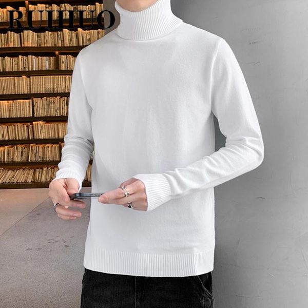 men's sweaters ruihuo solid pullover turtleneck men sweater fashion clothing -2xl 2021 autumn winter arrivals, White;black
men's sweaters ruihuo solid pullover turtleneck men sweater fashion clothing -2xl 2021 autumn winter arrivals, White;black