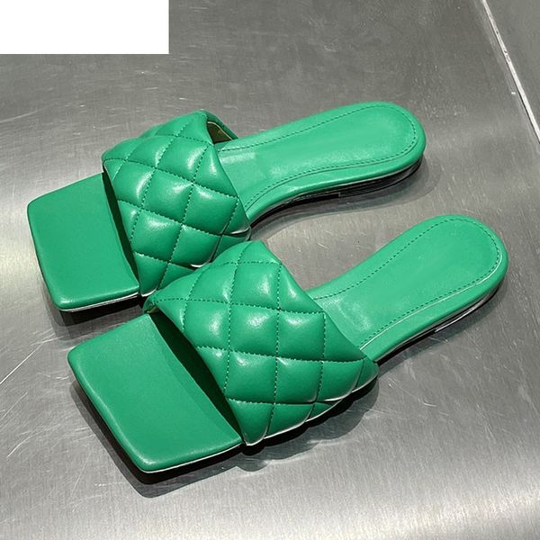 sandals runway square toe flat beach slippers women rhombic real leather candy color summer seaside vacation shoes lazyman mules w, Black
sandals runway square toe flat beach slippers women rhombic real leather candy color summer seaside vacation shoes lazyman mules w, Black