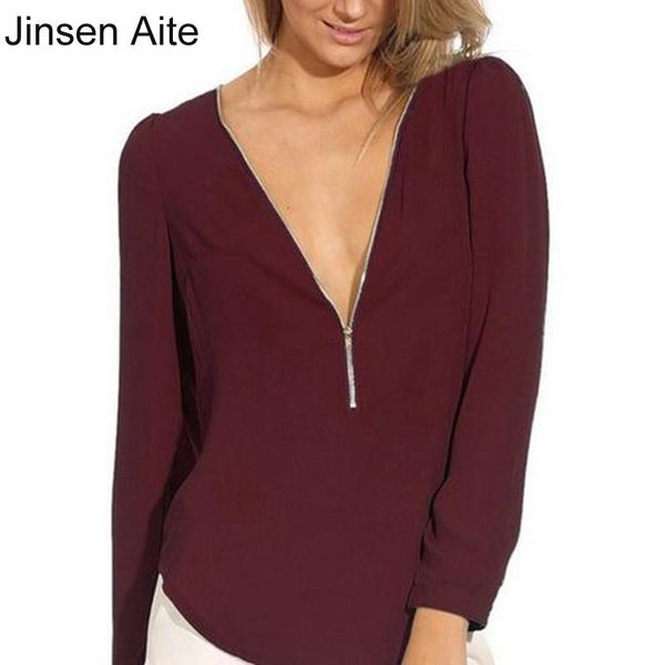 jinsen aite women fashion 2021 summer style zipper casual regular solid chiffon blouse v neck long sleeved shirt js581 women's blouses, White
jinsen aite women fashion 2021 summer style zipper casual regular solid chiffon blouse v neck long sleeved shirt js581 women's blouses, White