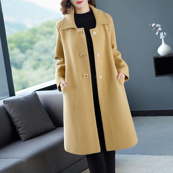 women's wool & blends imitation mink cashmere coat female sweater mid-length knitted women cardigan korean loose thicken woolen q227, Black
women's wool & blends imitation mink cashmere coat female sweater mid-length knitted women cardigan korean loose thicken woolen q227, Black