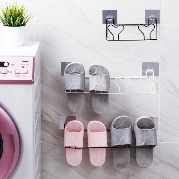 iron wall mounted shoe rack hanging holder organizer hanger slippers drain storage shelf bathroom clothing & wardrobe
iron wall mounted shoe rack hanging holder organizer hanger slippers drain storage shelf bathroom clothing & wardrobe