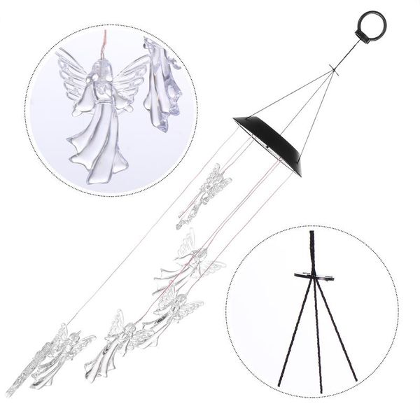 decorative objects & figurines 1pc angel shape solar lights wind bell light chime led lamp (black)
decorative objects & figurines 1pc angel shape solar lights wind bell light chime led lamp (black)