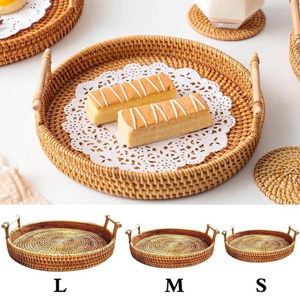 1pc rattan storage tray round basket with handle hand-woven multi-purpose bread fruit breakfast baskets
1pc rattan storage tray round basket with handle hand-woven multi-purpose bread fruit breakfast baskets