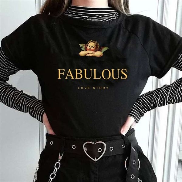 fabulous love story happy ladies t-shirt fashion casaul white black letters graphic tees women tee shirt femme 210512
fabulous love story happy ladies t-shirt fashion casaul white black letters graphic tees women tee shirt femme 210512