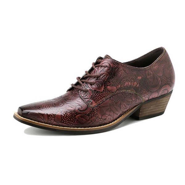 dress shoes genuine leather vintage british style dark floral women's thick heel pointed toe lace up oxfords pumps handmade ankle boot, Black
dress shoes genuine leather vintage british style dark floral women's thick heel pointed toe lace up oxfords pumps handmade ankle boot, Black