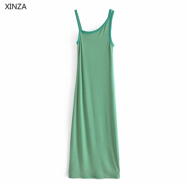 casual dresses women striped knit summer sleeveless thin straps asymmetrical party woman vintage slim green long f4oe, Black;gray
casual dresses women striped knit summer sleeveless thin straps asymmetrical party woman vintage slim green long f4oe, Black;gray