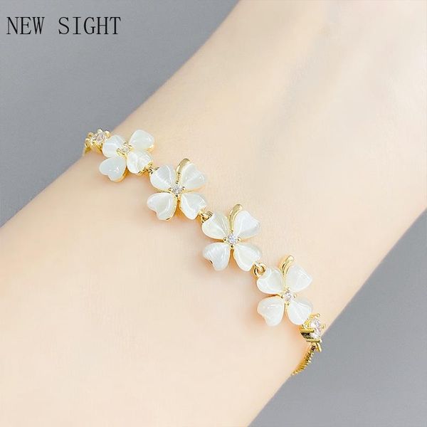 link, chain sight opal flower bracelets fashion brand jewelry heart charm bracelets&bangles for women gift, Black
link, chain sight opal flower bracelets fashion brand jewelry heart charm bracelets&bangles for women gift, Black