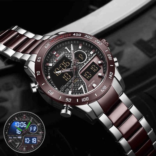 naviforce watches men luxury brand waterproof sports watches mens quartz analog digital wristwatch relogio masculino 210517, Slivery;brown
naviforce watches men luxury brand waterproof sports watches mens quartz analog digital wristwatch relogio masculino 210517, Slivery;brown