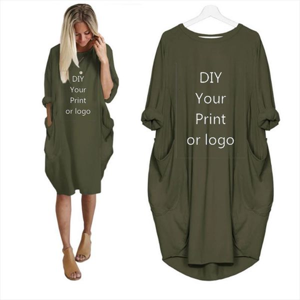 diy your like p women dress or logo autumn pocket loose crew neck casual long girl, Black;gray
diy your like p women dress or logo autumn pocket loose crew neck casual long girl, Black;gray