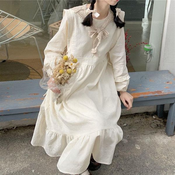 casual dresses houzhou elegant vintage dress women kawaii preppy style long sleeve ruffles spring autumn robe mori girl outfits, Black;gray
casual dresses houzhou elegant vintage dress women kawaii preppy style long sleeve ruffles spring autumn robe mori girl outfits, Black;gray