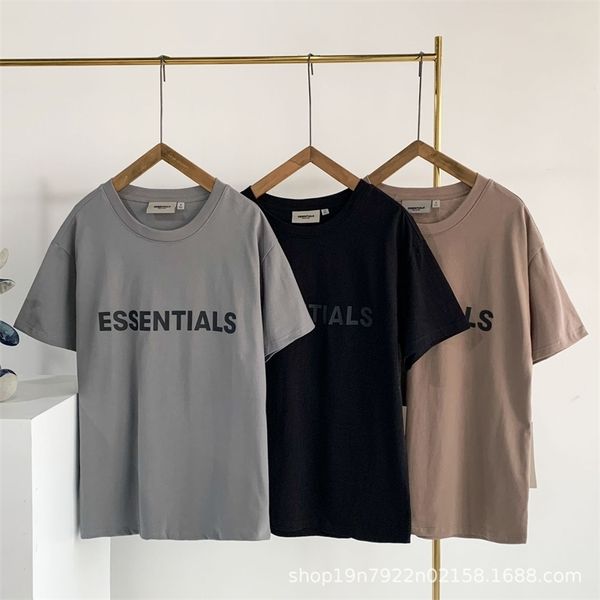 2021 short ess replica crew neck casual loose t-shirt and women's star half sleeve, White;black
2021 short ess replica crew neck casual loose t-shirt and women's star half sleeve, White;black