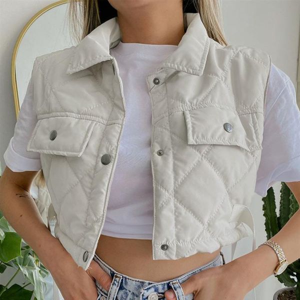 women's vests women quilted casual all-match short diamond pocket vest jacket 2021 fashion side tie turndown collar waistcoat streetwea, Black;white
women's vests women quilted casual all-match short diamond pocket vest jacket 2021 fashion side tie turndown collar waistcoat streetwea, Black;white