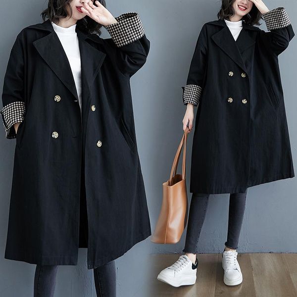 women's trench coats oversized loose womens spring autumn fashion windbreakers female casual overcoats women british style coat, Tan;black
women's trench coats oversized loose womens spring autumn fashion windbreakers female casual overcoats women british style coat, Tan;black