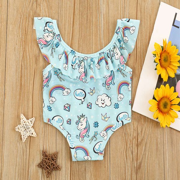 children's suit summer cartoon rainbow printed sleeveless children's one piece swimsuit, Black
children's suit summer cartoon rainbow printed sleeveless children's one piece swimsuit, Black