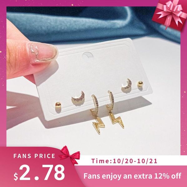 hoop & huggie 925 sterling silver micro zircon moon sphere studs wave earrings female simple golden 6-piece earring set, Golden;silver
hoop & huggie 925 sterling silver micro zircon moon sphere studs wave earrings female simple golden 6-piece earring set, Golden;silver