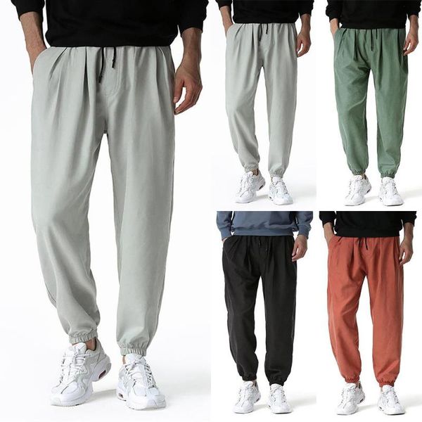 men's pants solid color long sweatpants men joggers casual plus size sport trousers lace up jogger, Black
men's pants solid color long sweatpants men joggers casual plus size sport trousers lace up jogger, Black