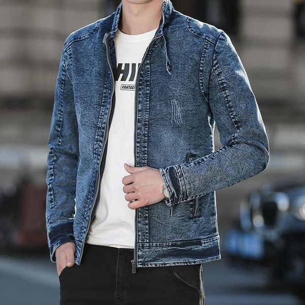 men's jackets autumn men plus size denim coat korean clothes fashion stand collar long sleeve zipper jacket man causal distressed jean, Black;brown
men's jackets autumn men plus size denim coat korean clothes fashion stand collar long sleeve zipper jacket man causal distressed jean, Black;brown