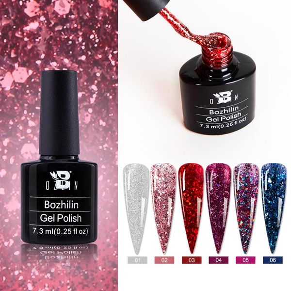 nail gel 7.3ml shiny glitter polish 6 colors soak off led uv semi permanent varnish enamel for manicure art design, Red;pink
nail gel 7.3ml shiny glitter polish 6 colors soak off led uv semi permanent varnish enamel for manicure art design, Red;pink