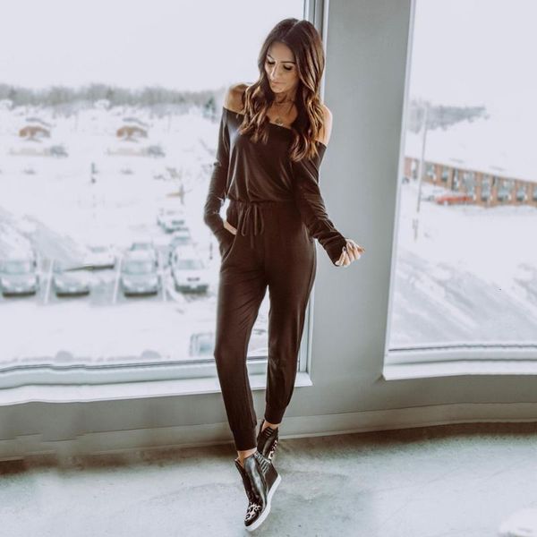 women's jumpsuits & rompers a woman with no shoulders on her neck. long sleeves was found back in autumn., Black;white
women's jumpsuits & rompers a woman with no shoulders on her neck. long sleeves was found back in autumn., Black;white