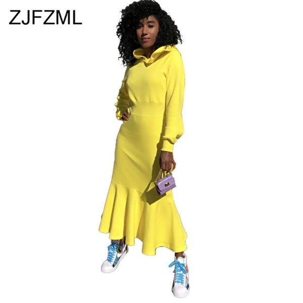 casual dresses yellow ruffles patchwork mermaid long woman hooded full sleeve bandage hoodie dress fall slim fit robe femme, Black;gray
casual dresses yellow ruffles patchwork mermaid long woman hooded full sleeve bandage hoodie dress fall slim fit robe femme, Black;gray
