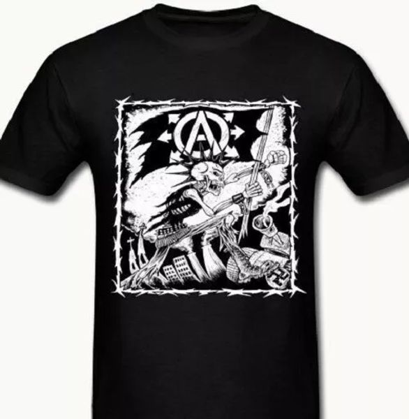 old school punk rock anarchy t shirt tee metal skull anarchist music hardcore, White;black
old school punk rock anarchy t shirt tee metal skull anarchist music hardcore, White;black