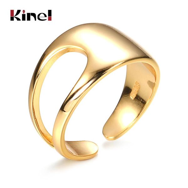 cluster rings kinel 925 sterling silver glossy openwork asymmetry design minimalist elegant open 14k gold ring women jewelry party gift, Golden;silver
cluster rings kinel 925 sterling silver glossy openwork asymmetry design minimalist elegant open 14k gold ring women jewelry party gift, Golden;silver
