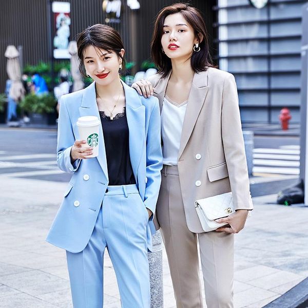 fashion sky blue blazer women business suits pant and jacket sets office ladies work uniform ol styles pantsuits women's two piece pant, White
fashion sky blue blazer women business suits pant and jacket sets office ladies work uniform ol styles pantsuits women's two piece pant, White