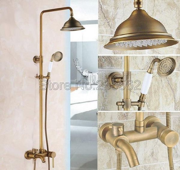 8.2" rainfall shower bathroom rain faucet set antique brass finish single handle bathtub mixer handheld tap lrs182 sets
8.2" rainfall shower bathroom rain faucet set antique brass finish single handle bathtub mixer handheld tap lrs182 sets