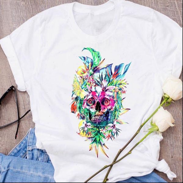 graphic skull face flower floral womens t shirts watercolor print halloween clothing clothes lady tees female shirt, White
graphic skull face flower floral womens t shirts watercolor print halloween clothing clothes lady tees female shirt, White