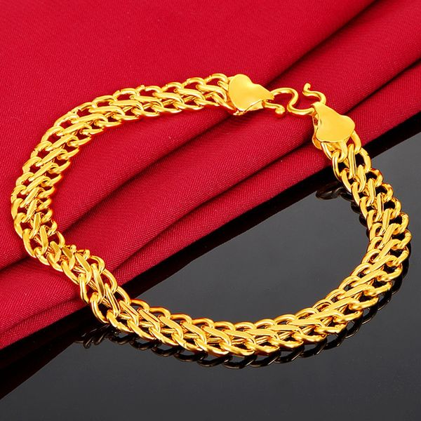 fashion bracelet for women men mesh wrist chain link 18k yellow gold filled classic jewelry, Black
fashion bracelet for women men mesh wrist chain link 18k yellow gold filled classic jewelry, Black