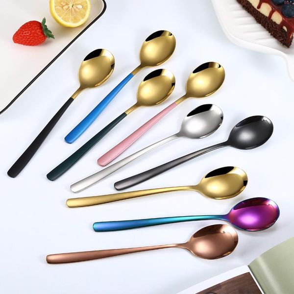 spoons 304 stainless steel korean spoon long handle dessert stirring household eating soup tableware
spoons 304 stainless steel korean spoon long handle dessert stirring household eating soup tableware