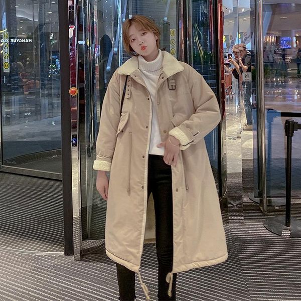 women's down & parkas long winter jacket turn collar solid loose female cold coat covered button plus size casual outwear ladies, Black
women's down & parkas long winter jacket turn collar solid loose female cold coat covered button plus size casual outwear ladies, Black
