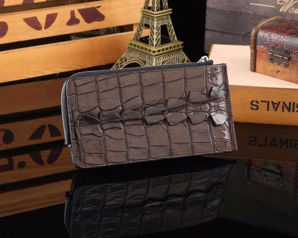 wallets 100% genuine crocodile skin back tail leather bank card holder with lots od slots zipper coin pocket 3 fold, Red;black
wallets 100% genuine crocodile skin back tail leather bank card holder with lots od slots zipper coin pocket 3 fold, Red;black