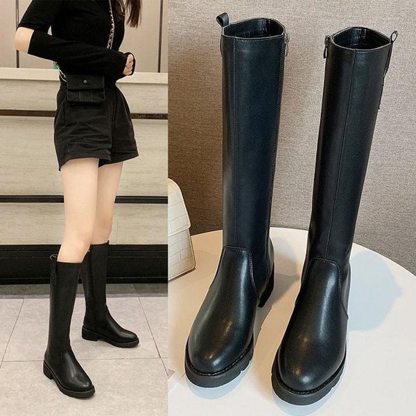 boots female british wind fall 2021 tide over-the-knee side zippers tall canister handsome knight, Black
boots female british wind fall 2021 tide over-the-knee side zippers tall canister handsome knight, Black