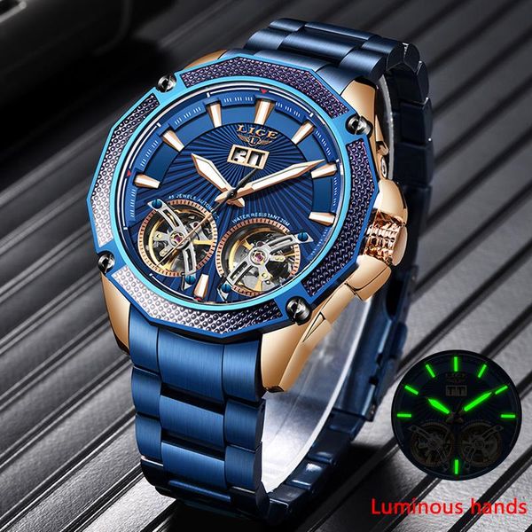 wristwatches lige 2021 men watches luxury automatic mechanical wrist watch stainless steel sport 100m waterproof relogio masculino, Slivery;brown
wristwatches lige 2021 men watches luxury automatic mechanical wrist watch stainless steel sport 100m waterproof relogio masculino, Slivery;brown