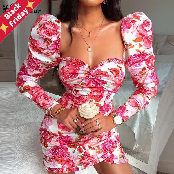 hugcitar 2021 long sleeve floral print ruched ruffles mini dress autumn winter women party cute outfits streetwear casual dresses, Black;gray
hugcitar 2021 long sleeve floral print ruched ruffles mini dress autumn winter women party cute outfits streetwear casual dresses, Black;gray