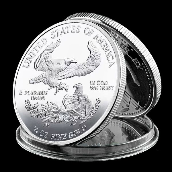 50pcs 999 fine memorial us eagle craft 2020 status of american liberty in god we trust silver plated souvenir coin
50pcs 999 fine memorial us eagle craft 2020 status of american liberty in god we trust silver plated souvenir coin