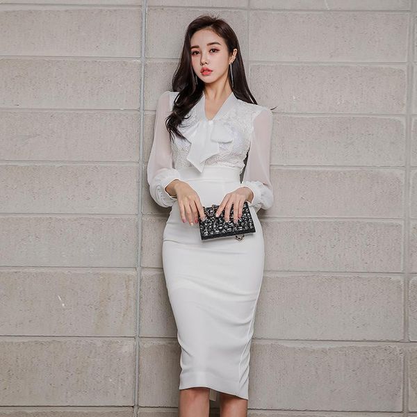 casual dresses plus size white dress 2021 spring long sleeve mesh patchwork midi bodycon women sheath office work ladies, Black;gray
casual dresses plus size white dress 2021 spring long sleeve mesh patchwork midi bodycon women sheath office work ladies, Black;gray