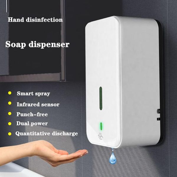 liquid soap dispenser 1500ml spray type automatic induction wall-mounted sensing function simple installation 
liquid soap dispenser 1500ml spray type automatic induction wall-mounted sensing function simple installation