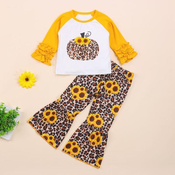 clothing sets 2 pieces kids clothes set sunflower leopard print o-neck long sleeve + flared trousers for toddler girls, 6 month-4 years, White
clothing sets 2 pieces kids clothes set sunflower leopard print o-neck long sleeve + flared trousers for toddler girls, 6 month-4 years, White