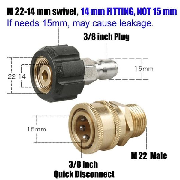 8x pressure washer couplers adapter quick disconnect kit swivel sprayer pump watering equipments
8x pressure washer couplers adapter quick disconnect kit swivel sprayer pump watering equipments