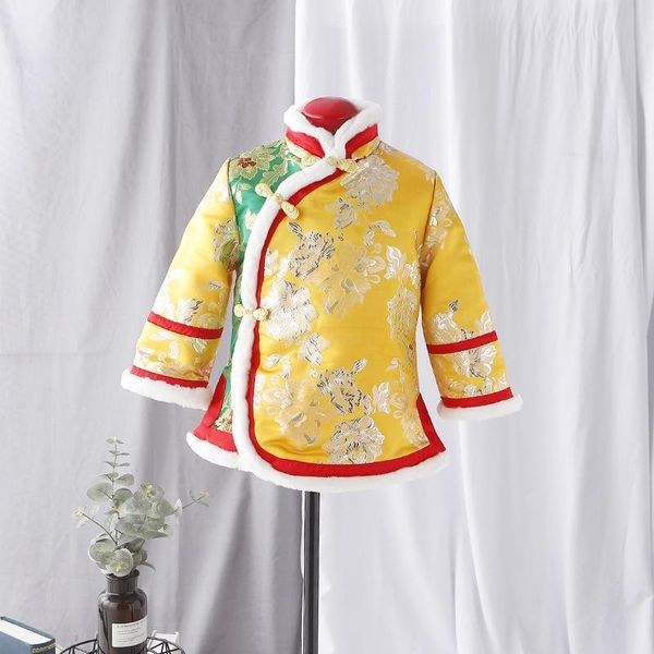 autumn and winter girls' chinese style tang han costume thickened year's party dress stage performance clothing ethnic, Red
autumn and winter girls' chinese style tang han costume thickened year's party dress stage performance clothing ethnic, Red